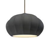 Oval Fluted Ceramic Pendant