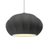 Oval Fluted Ceramic Pendant