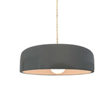 Gloss Gray Beige Twisted Cord Ceramic Small Spire Pendant by Justice Design