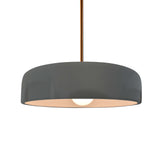 Gloss Gray Rigid Stem Kit Ceramic Medium Spire Pendant by Justice Design