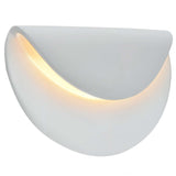 Gloss White Ceramic Petal ADA LED Wall Sconce by Justice Design