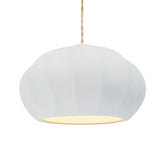 Oval Fluted Ceramic Pendant