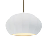 Oval Fluted Ceramic Pendant