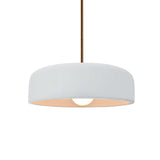Gloss White Rigid Stem Kit Ceramic Small Spire Pendant by Justice Design