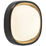 Glossy Black Pebble Flush Mount by Kuzco Lighting