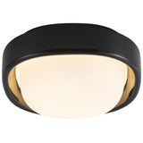 Glossy Black Pebble Flush Mount by Kuzco Lighting