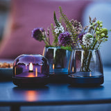 Glow 08 Candle Holder - Purple, with flowers