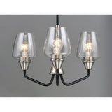 Goblet Chandelier Black / Satin Nickel by Maxim Lighting