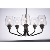 Goblet Chandelier Black / Satin Nickel by Maxim Lighting