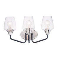 Goblet Vanity Light Black / Satin Nickel by Maxim Lighting