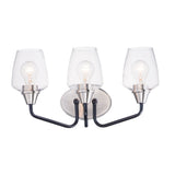Goblet Vanity Light Black / Satin Nickel by Maxim Lighting
