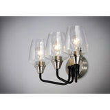Goblet Vanity Light Black / Satin Nickel by Maxim Lighting