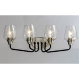 Goblet Vanity Light Black / Satin Nickel by Maxim Lighting