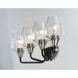 Goblet Vanity Light Black / Satin Nickel by Maxim Lighting