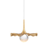 Gold Leaf-Aged Brass Brimm Pendant Light by Modern Forms