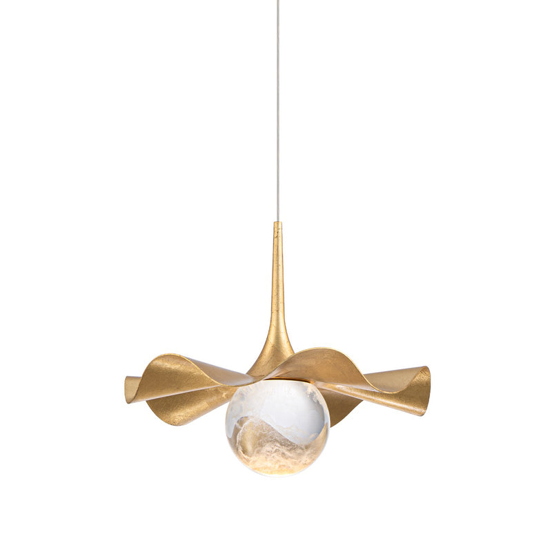 Gold Leaf-Aged Brass Brimm Pendant Light by Modern Forms
