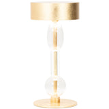Gold Leaf with Clear Glass Royal Family Wi-Fi Portable Table Lamp by Zafferano