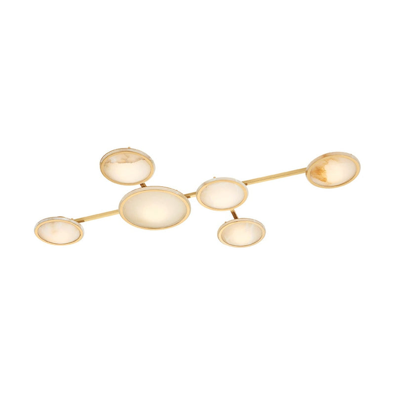 Goshenite Wall Sconce in Vintage Brass by Corbett