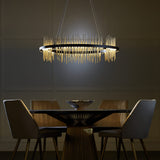 Gossamer Circular LED Pendant lifestyle view by Hubbardton Forge