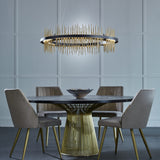 Gossamer Circular LED Pendant lifestyle view by Hubbardton Forge