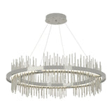 Gossamer Circular LED Pendant in Sterling, Sterling by Hubbardton Forge