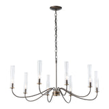 Grace 8-Arm Chandelier, shown in Dark Smoke, by Hubbardton Forge