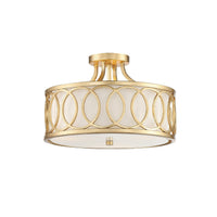 Graham Semi Flush Mount 15'' Antique Gold