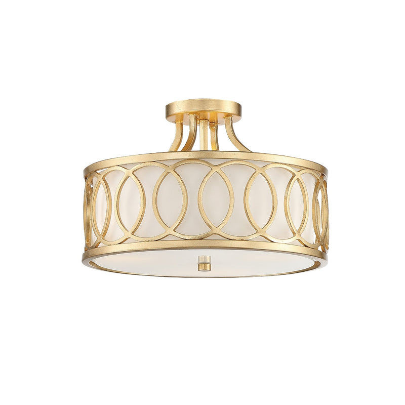 Graham Semi Flush Mount 15'' Antique Gold