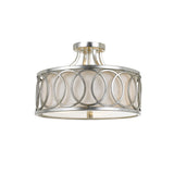 Graham Semi Flush Mount 15'' Antique Silver