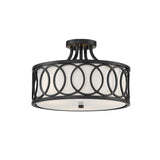 Graham Semi Flush Mount 15'' Matte Black