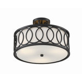 Graham Semi Flush Mount 15'' Matte Black