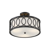 Graham Semi Flush Mount 15'' Matte Black