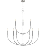 Greenwich Chandelier — 32", Brushed Nickel