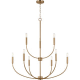 Greenwich Chandelier — 32", Satin Brass