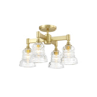 Gregory Semi Flush Mount 17.25'' Aged Brass