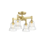 Gregory Semi Flush Mount 17.25'' Aged Brass