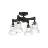 Gregory Semi Flush Mount 17.25'' Matte Black