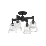 Gregory Semi Flush Mount 17.25'' Matte Black