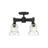 Gregory Semi Flush Mount 17.25'' Matte Black