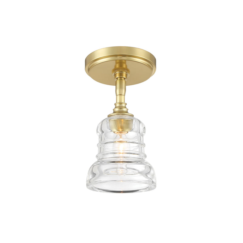 Gregory Semi-Flush Mount 5'' Aged Brass