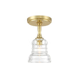 Gregory Semi-Flush Mount 5'' Aged Brass