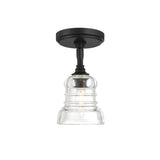 Gregory Semi-Flush Mount 5'' Matte Black