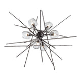 Griffin Starburst Pendant in Dark Smoke, Clear Glass by Hubbardton Forge