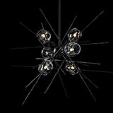 Griffin Starburst Pendant detail in Black, Clear Glass, by Hubbardton Forge