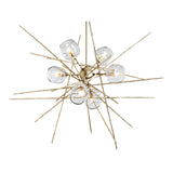 Griffin Starburst Pendant in Modern Brass, Clear Glass by Hubbardton Forge