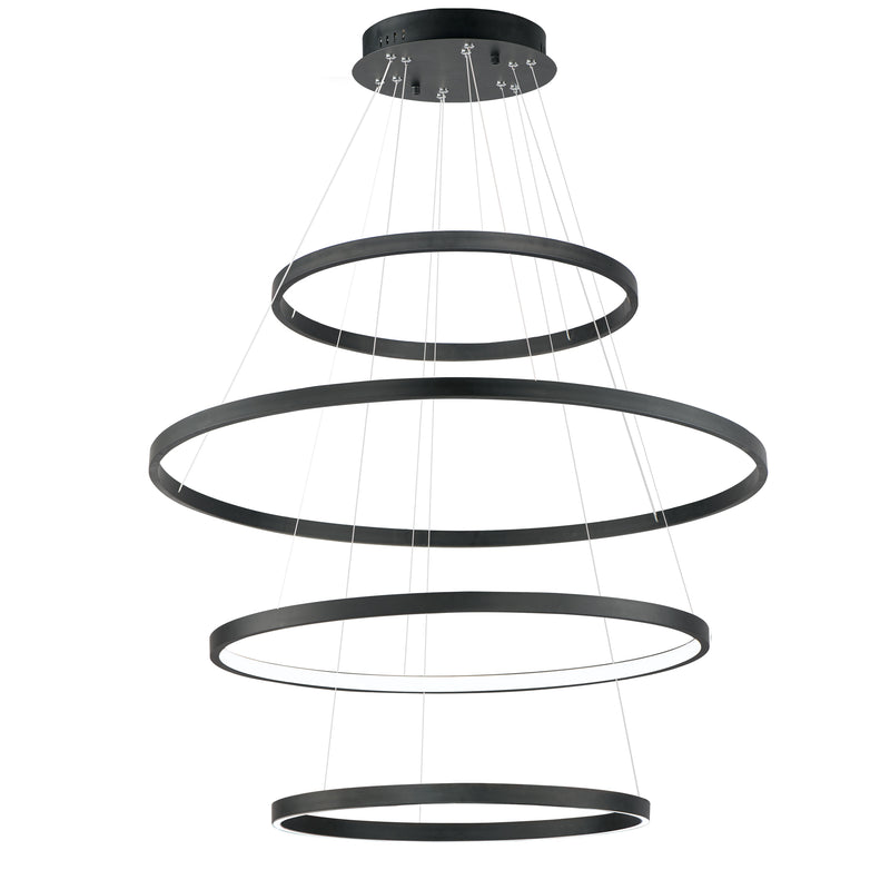 Groove 4-Tier LED Pendant 5CCT Select by ET2 - Black