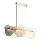 Grotto Linear Chandelier 39 Inch by Eurofase - glass shade detail