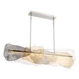 Grotto Linear Chandelier 58 Inch by Eurofase - glass shade detail