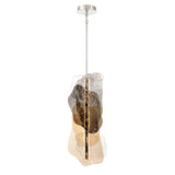 Grotto Pendant Light 36 Inch by Eurofase - Polished Nickel with Mixed Glass column