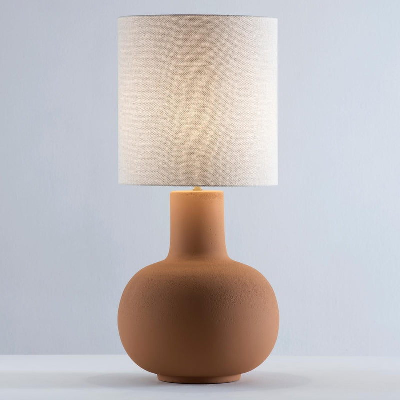 Guaruja Table Lamp By Geo Contemporary, color: Terracotta